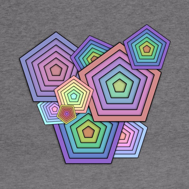 Pentagonal Harmony: An Abstract Fusion by EnjoyArty